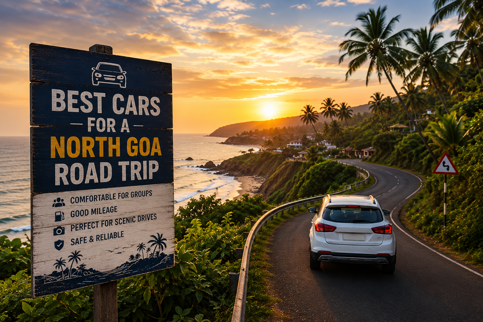 Self-drive car ready for a scenic Goa road trip